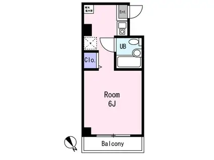 スカイコート東十条(1K/3階)の間取り写真