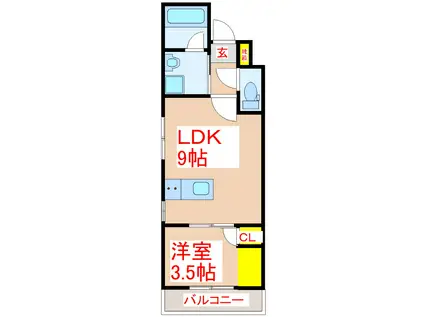 SEPLUS西千石(1LDK/3階)の間取り写真
