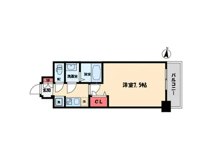 プレサンス堺筋本町センティス(1K/11階)の間取り写真