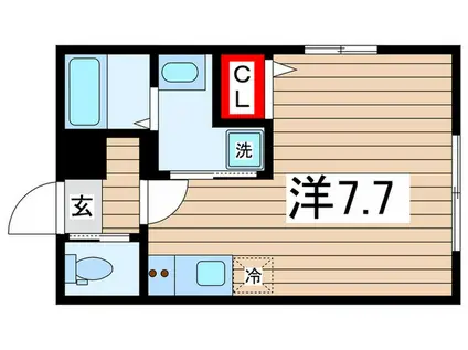 OTS新検見川(ワンルーム/1階)の間取り写真