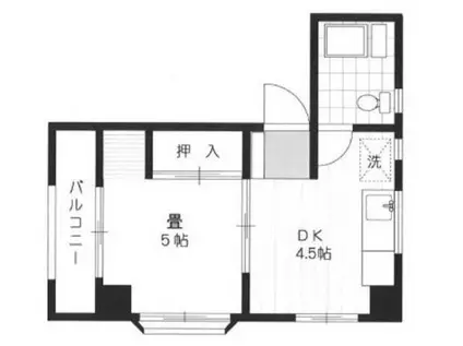 マ・シャンブル(1DK/3階)の間取り写真