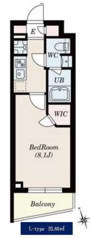 SーRESIDENCE高井戸イースト(1K/5階)の間取り写真