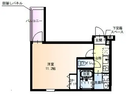 フジパレス阿倍野丸山通II番館(1K/3階)の間取り写真