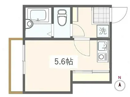 SAGITTAIRE・松(ワンルーム/3階)の間取り写真