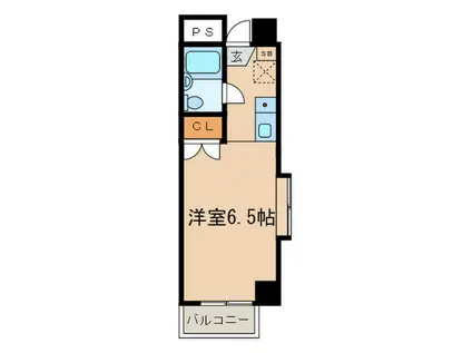 ユーコート本厚木(ワンルーム/7階)の間取り写真