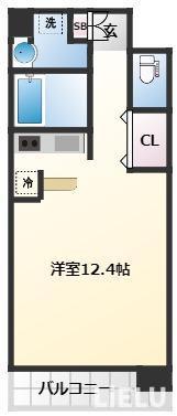 アーバンフラッツ小田原(ワンルーム/4階)の間取り写真