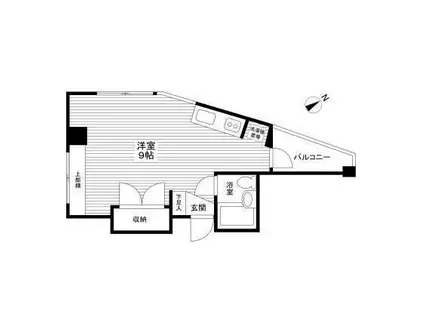 カスカータ西巣鴨(ワンルーム/2階)の間取り写真