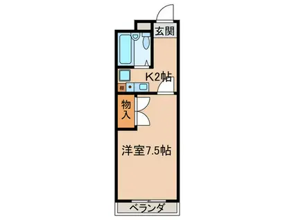 エコール松本(1K/3階)の間取り写真