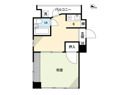 アペックス石神井公園(1DK/4階)の間取り写真