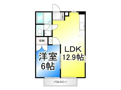 ハイム・ロジュマン(1LDK/1階)の間取り写真
