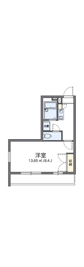 レオパレス枚方堂山(1K/1階)の間取り写真