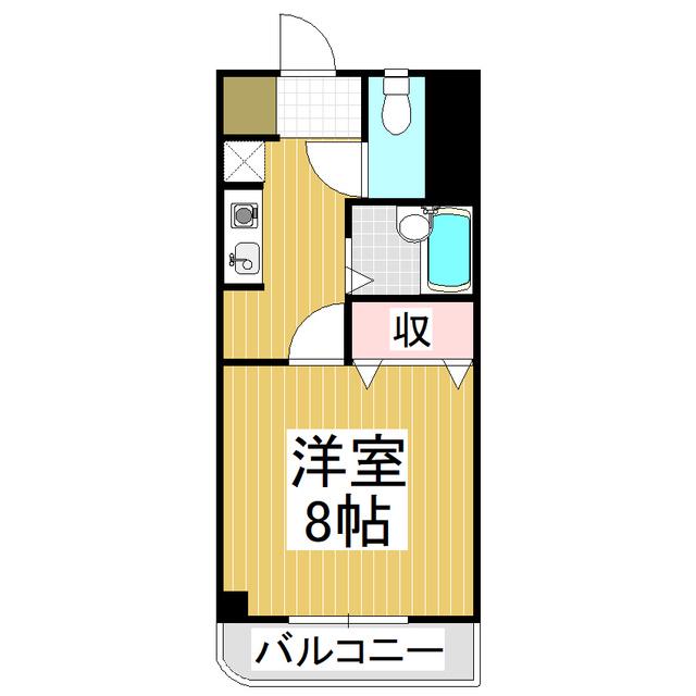 プライムハイツR・K(1K/2階)の間取り写真