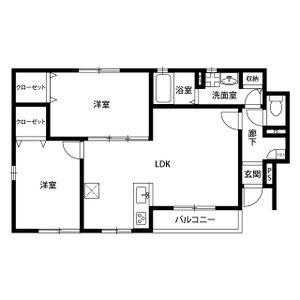 リーブル和(2LDK/1階)の間取り写真
