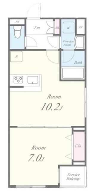RESIDENCE KOENJI SQUAREレジデンスコウエンジス(1LDK/4階)の間取り写真