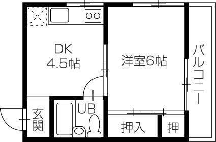 RENO-MINAMISAKO(1DK/1階)の間取り写真