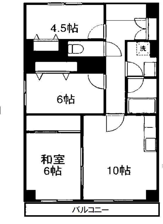 レピドール福田I(3LDK/4階)の間取り写真