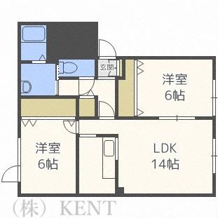 コートシンフォニーII(2LDK/2階)の間取り写真