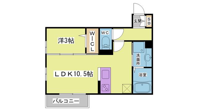 メゾン・クラージュ(1LDK/1階)の間取り写真