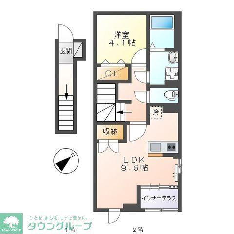 YS・LIEN(1LDK/2階)の間取り写真