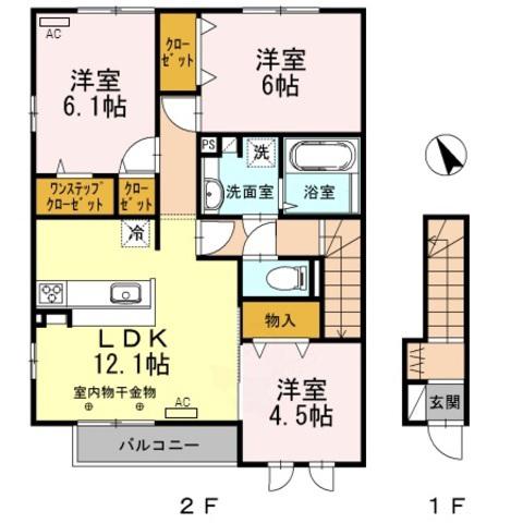 セーフティーコートI・II・III(3LDK/2階)の間取り写真
