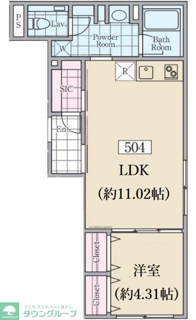 REVERESIDENCE駒込駒込(1LDK/5階)の間取り写真