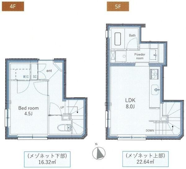 PRATIQUE KAGURAZAKA ウエスト(1LDK/4階)の間取り写真
