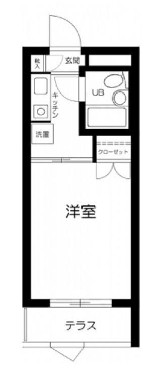 ハイタウン蒲田(1K/1階)の間取り写真