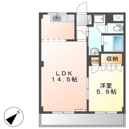 S・グランディール(1LDK/2階)の間取り写真