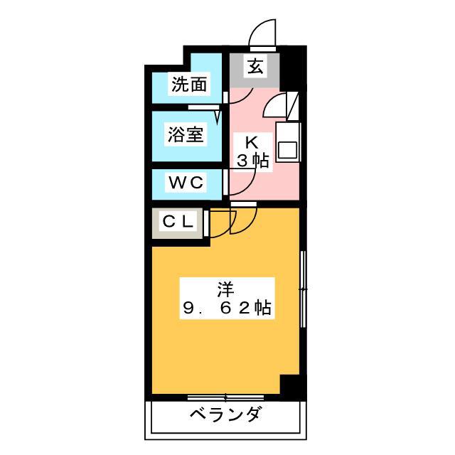 S-FORT四日市西新地(1K/2階)の間取り写真