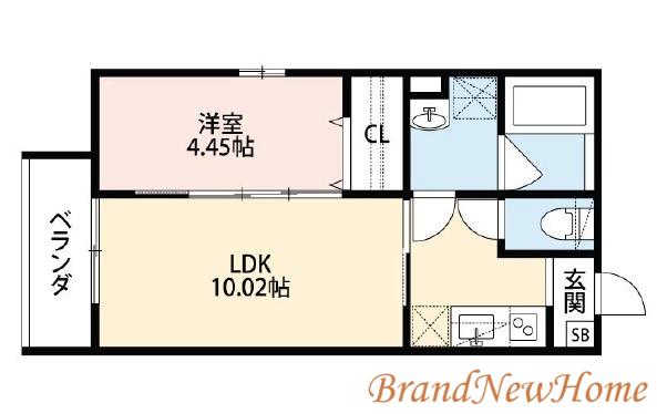 SECOND CASA TS(1LDK/2階)の間取り写真