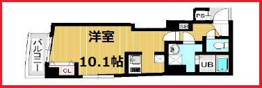 エールアヤセ(ワンルーム/4階)の間取り写真