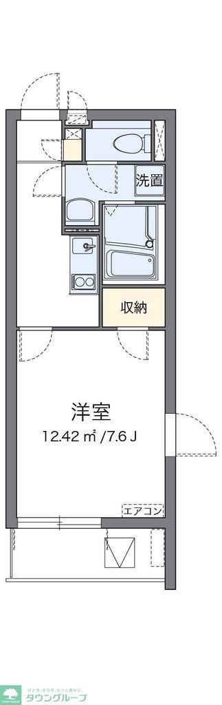 クレイノヴィレッタ(1K/4階)の間取り写真