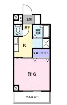 サンセールハヤシ(1K/2階)の間取り写真