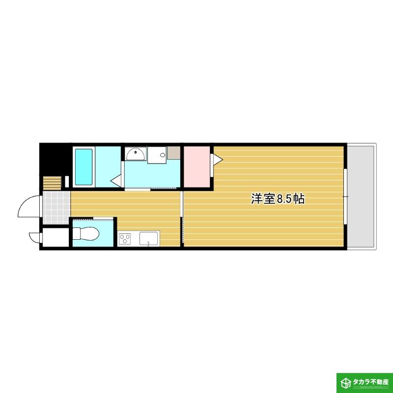 グランメール大分駅南(1K/5階)の間取り写真