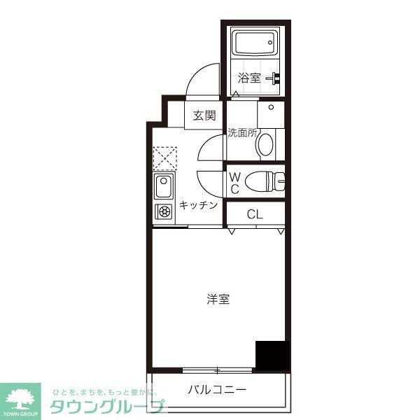 DELCCS大森(1K/3階)の間取り写真