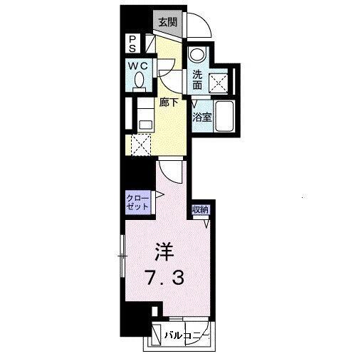 ベラ セラータ(1K/2階)の間取り写真