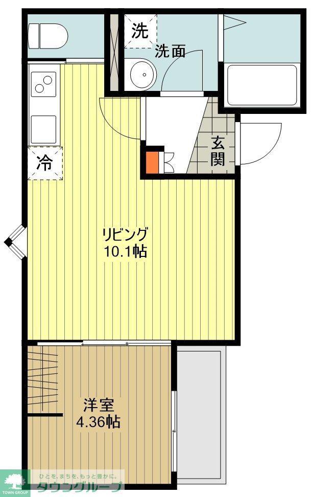GRADUS福生(1LDK/1階)の間取り写真