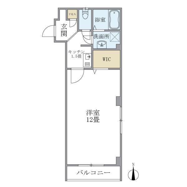 FORTEASHIYA(1K/3階)の間取り写真