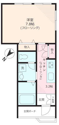本駒込グリーンハウス(1K/1階)の間取り写真