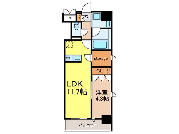 RJRプレシア蒲田(1LDK/5階)の間取り写真