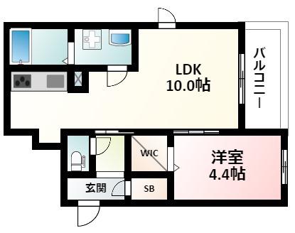 アネログランツ(1LDK/2階)の間取り写真