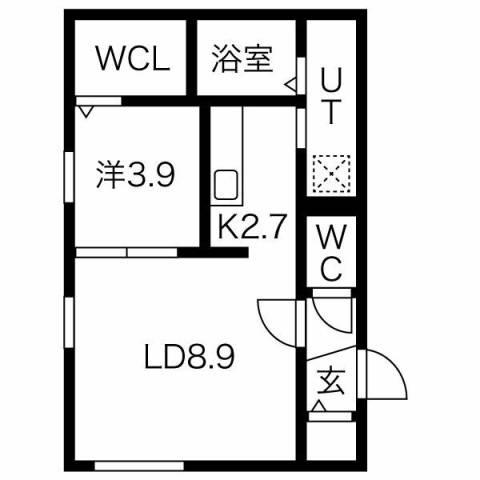 リヴィエール福住11(1LDK/4階)の間取り写真