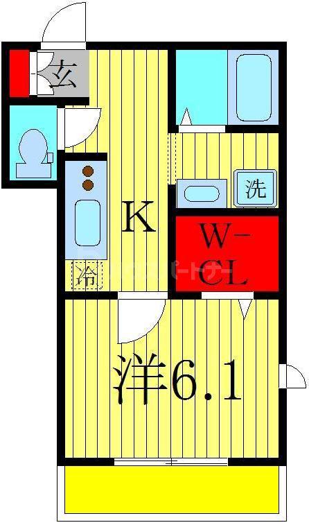 DIARESTO(1K/3階)の間取り写真
