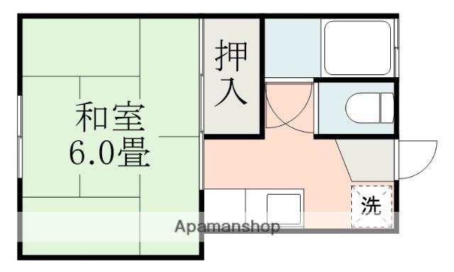 上園アパート(1K/2階)の間取り写真
