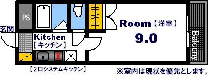 N-PROJECT広島(1K/10階)の間取り写真