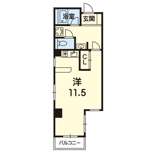 ソアー九品寺(ワンルーム/5階)の間取り写真