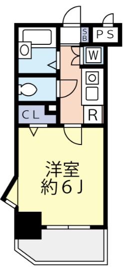グランヴァン大井町(1K/4階)の間取り写真