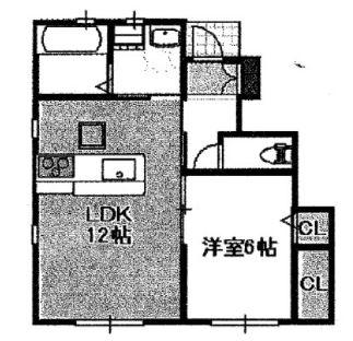 メゾンYASUI(1LDK/1階)の間取り写真