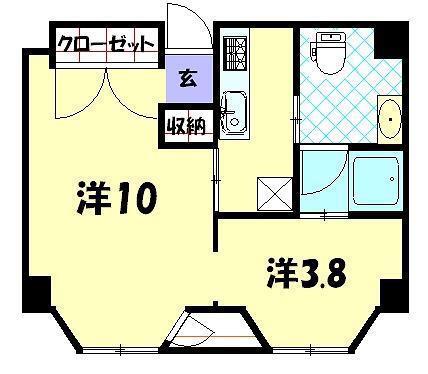 出島の木(2K/4階)の間取り写真