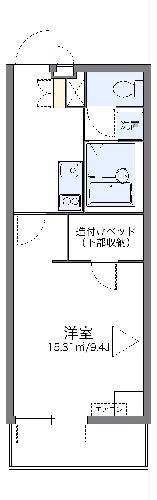 レオパレスグリーンパイン松本(1K/1階)の間取り写真